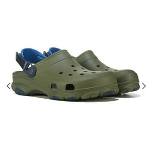 Crocs All Terrain Clogs Mens Size 9 Army Green 206340-3C7 Classic Outdoor Shoes